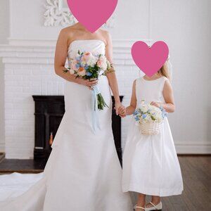 US Angels 702 Ivory Flower Girl Dress or First Communion Dress